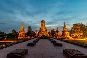 Old Temple wat Chaiwatthanaram of Ayutthaya Province( Ayutthaya Historical Park )Asia Thailand