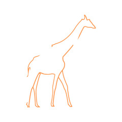 Vector logo giraffe. Brand color silhouette icon.