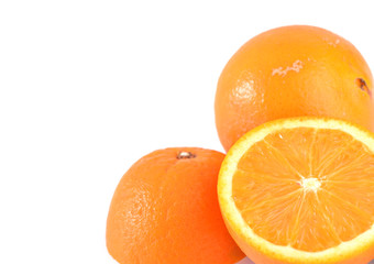 Orange fruit isolated on white background