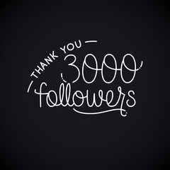 Vector thanks design template for network friends and followers. Thank you card. Image Social Networks. Web user celebrates a large number of subscribers.