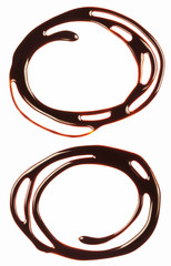 Set of chocolate syrup circle frame - 125001613