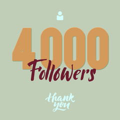 Vector thanks design template for network friends and followers. Thank you card. Image Social Networks. Web user celebrates a large number of subscribers.