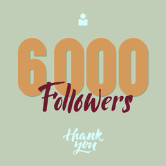 Vector thanks design template for network friends and followers. Thank you card. Image Social Networks. Web user celebrates a large number of subscribers.