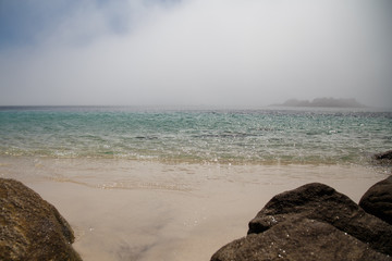 Sand beach, Atlantic Islands National Park, Spain 