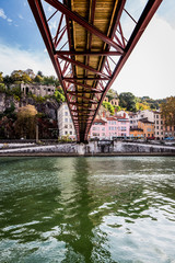 La Passerelle de l'Homme de Roche sur la Saône à Lyon
