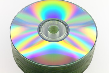 Stack of compact disks