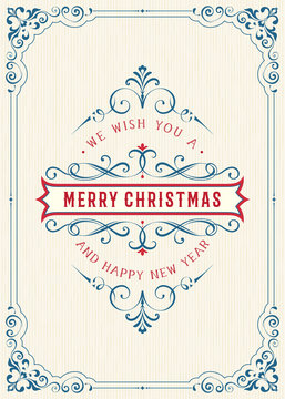 Christmas Typography Greeting Card