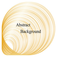 The Expanding Circles Pattern.Golden Iridescent Striped Tunnel. Template for Visiting Cards, Labels, Fliers, Banners, Badges, Posters, Stickers and Advertising Actions.  Abstract Background.Vector Ill