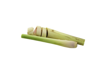 Lemon grass on white background
