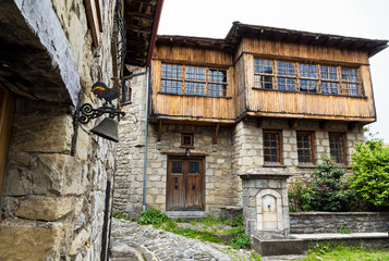 Fototapeta na wymiar Traditional architecture in the town of Metsovo in Epirus, Greece