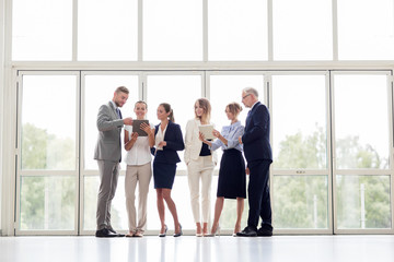 business people with tablet pc computers at office