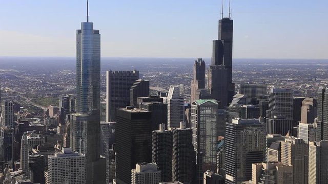 An Aerial of the Chicago, Illinois city center
