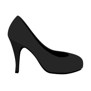 high heel pump shoe icon image vector illustration design 