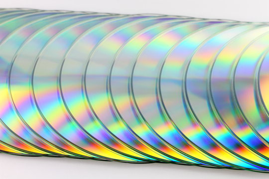 Stack of compact disks