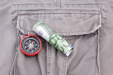Euro Roll and Compass on Military Pants