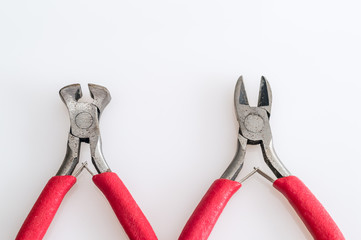 pliers on white background