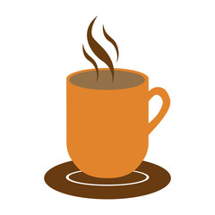 mug with hot beverage icon image vector illustration design 