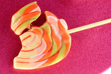Lollipop on a plate