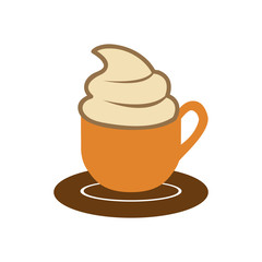 mug with hot beverage icon image vector illustration design 