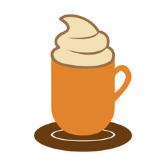 mug with hot beverage icon image vector illustration design 