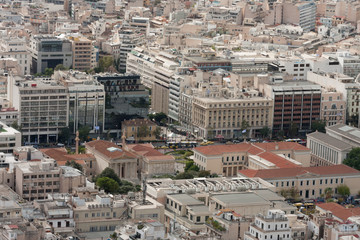Obraz premium Aerial view of Athens from mount Lycabettus