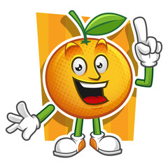 Got an idea Orange mascot. Vector of orange character.
