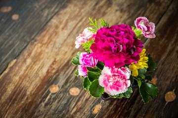 Fototapeta na wymiar Still life with beautiful bouquet of flowers