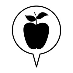 apple fruit icon image vector illustration design 