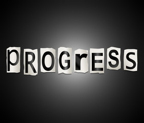 Progress word concept.