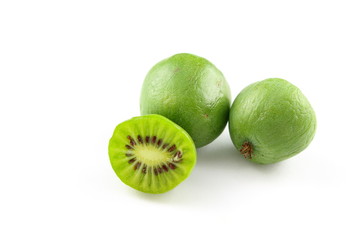 hardy kiwi fruits isolated