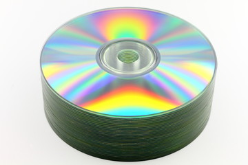 Stack of compact disks
