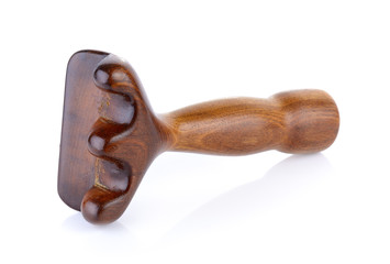 wood Massage tool on white background