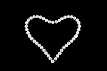 Heart of pearl beads