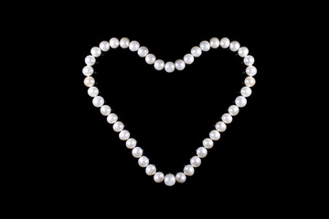 Heart of pearl beads