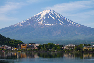 Reflection of Mt Fuji at lake Kawaguchiko