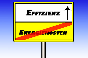 Verkehrsschild alternative Energie Effizienz 