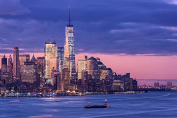 Photo sur Aluminium New York Horizon de Manhattan inférieur