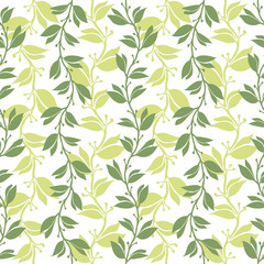Fototapeta na wymiar Seamless pattern with laurel branches