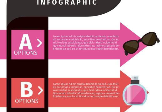 Black Pink And Red Makeup Fashion Beauty Infographic Template
