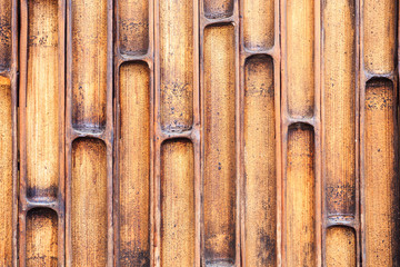 Texture of dissect half wall bamboo