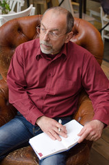 man with day planner