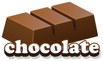 Logo design with word chocolate