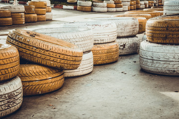 tire road in racetack