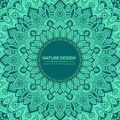 Tribal mandala design set. Vintage decorative elements.