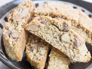 Italian cuisine, homemade almond biscotti