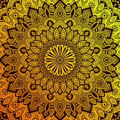 Tribal mandala design set. Vintage decorative elements.