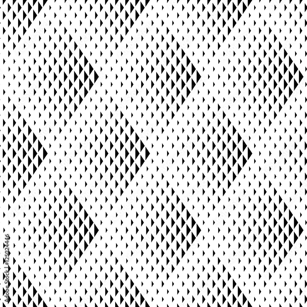 Wall mural vector seamless texture. modern geometric background. monochrome pattern of triangles of varying siz