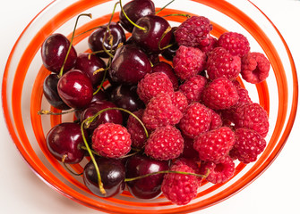 Körsbär och Hallon