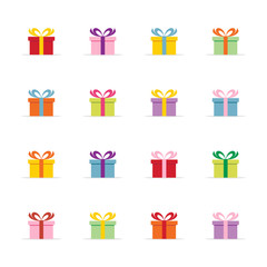 colorful gift boxes vector illustration