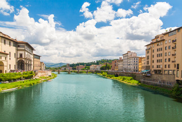 The embankment of river Arno. 